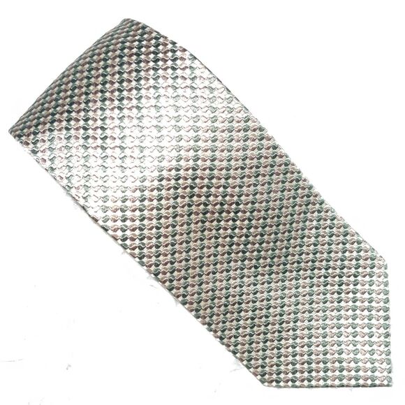 Bruno Piatelli Neck Tie Green And Brown 100% Silk Handmade - Picture 3 of 3